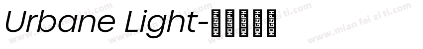 Urbane Light字体转换